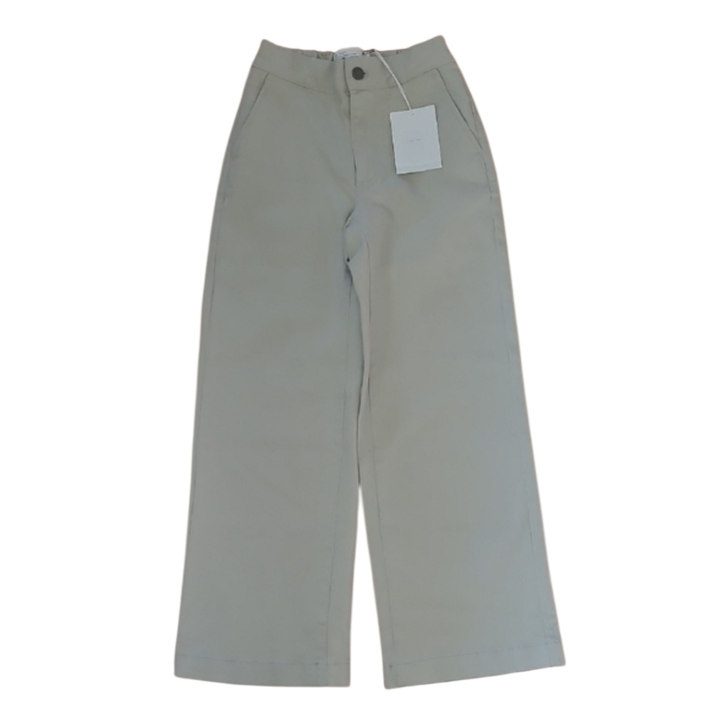 NWT OAK + FORT Light Khaki Wide Leg Jeans